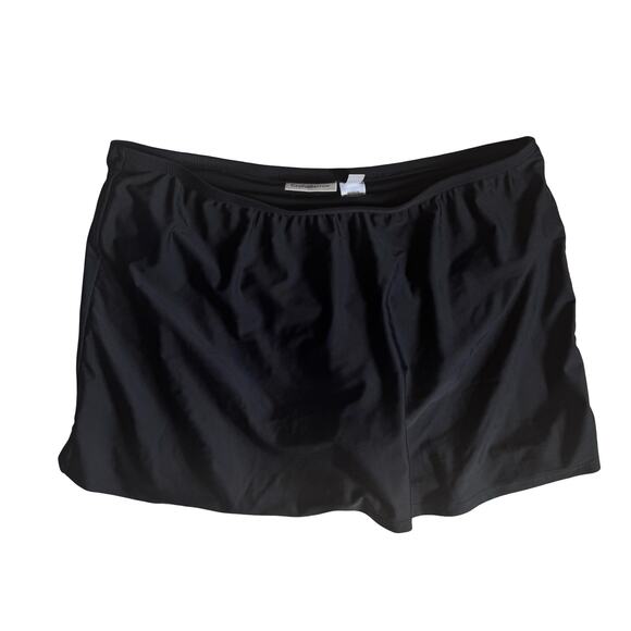 NWOT Croft & Barrow Black Swim Skirt Bottom Size 16 Built-In Briefs - Picture 1 of 6
